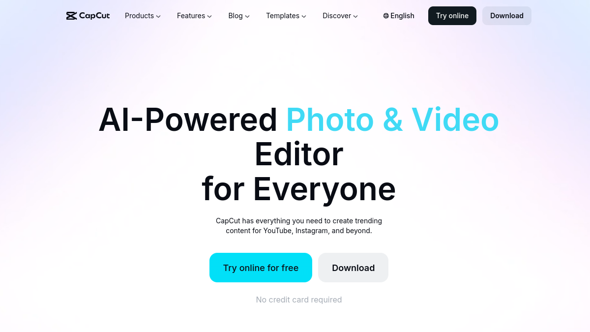 CapCut — éditeur vidéo IA gratuit sans filigrane de ByteDance
