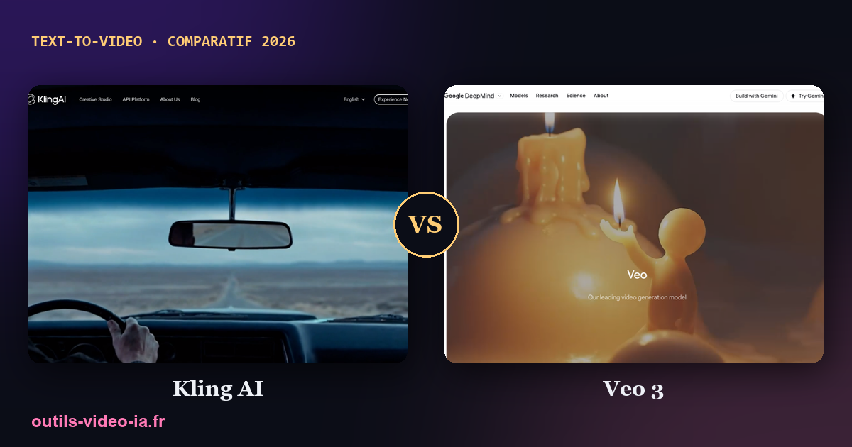 Comparatif Kling AI vs Google Veo 3