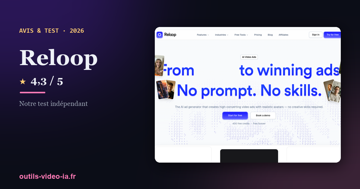 Reloop — aperçu du site officiel