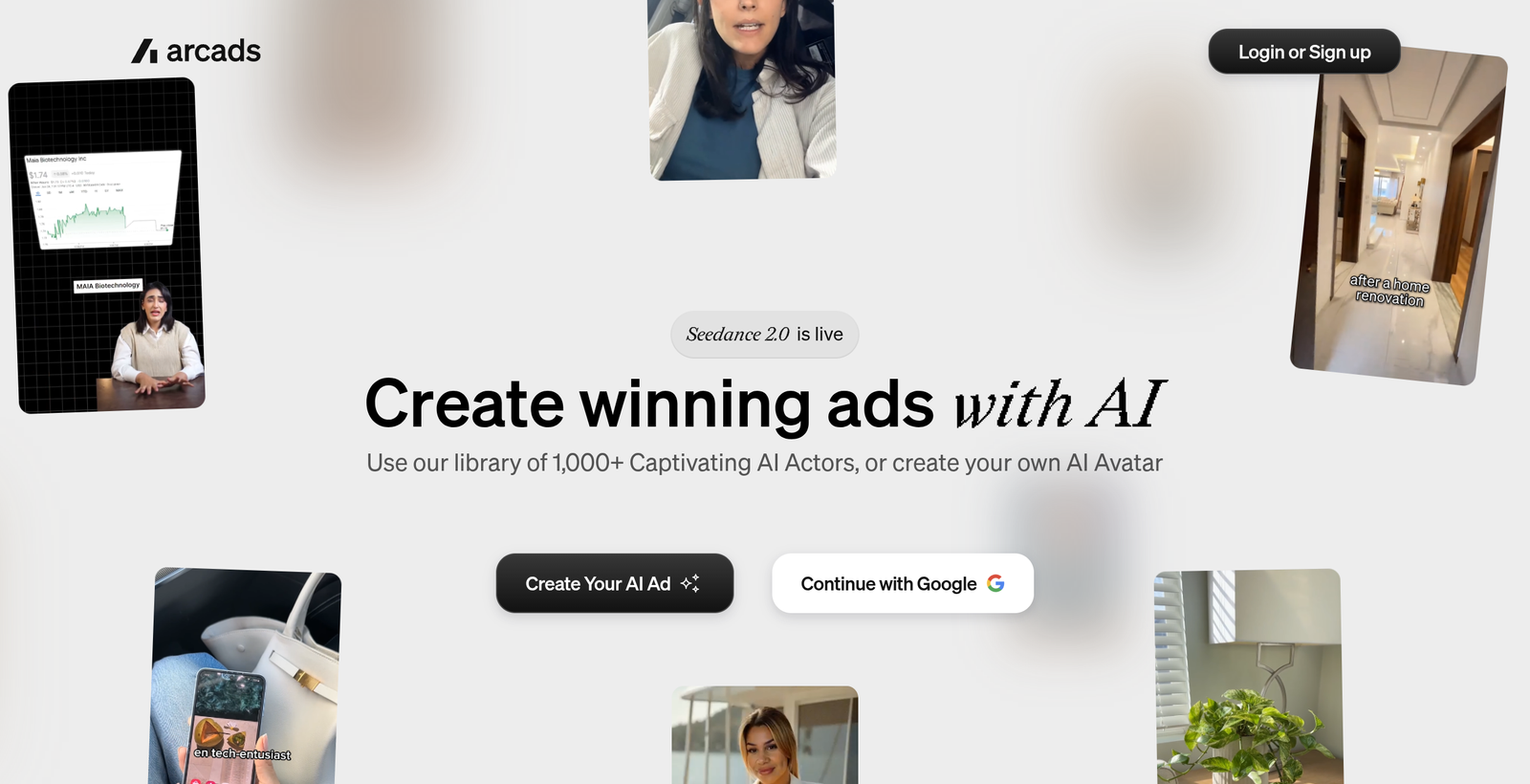Arcads — acteurs IA pour pubs UGC