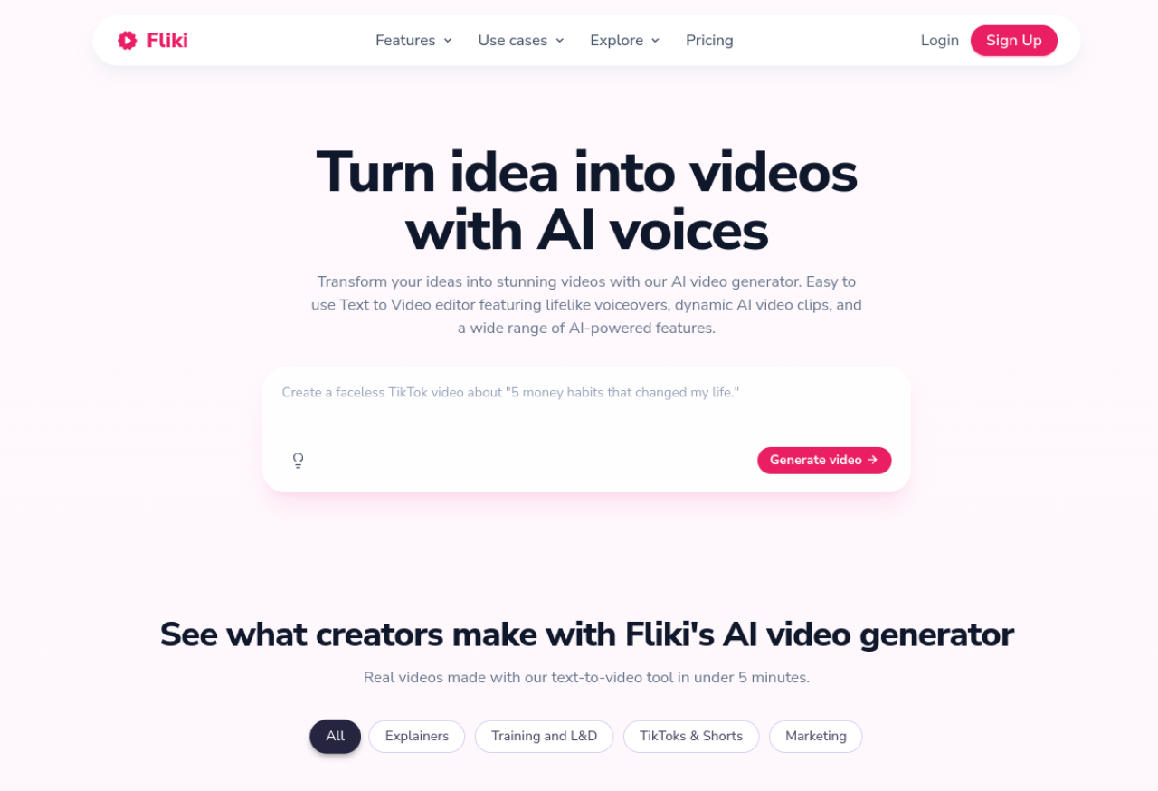 Fliki — text-to-video avec voix off naturelles