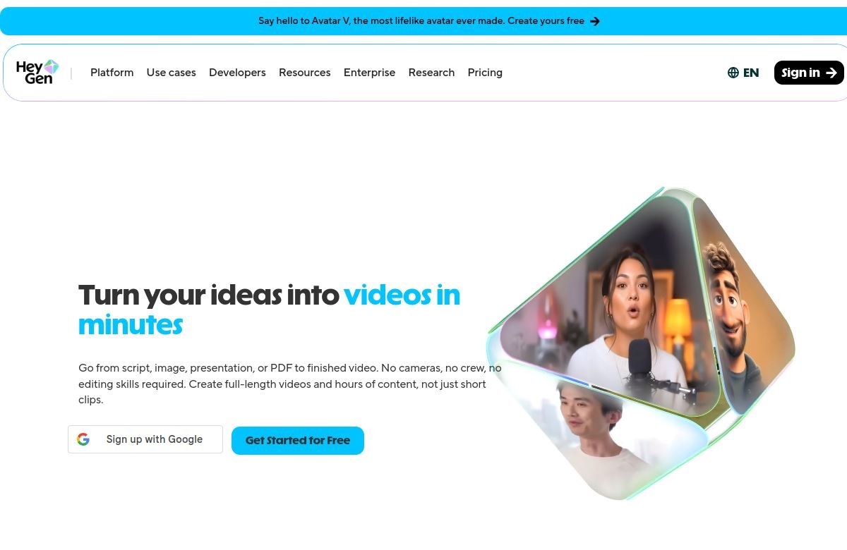 HeyGen, avatars IA photoréalistes