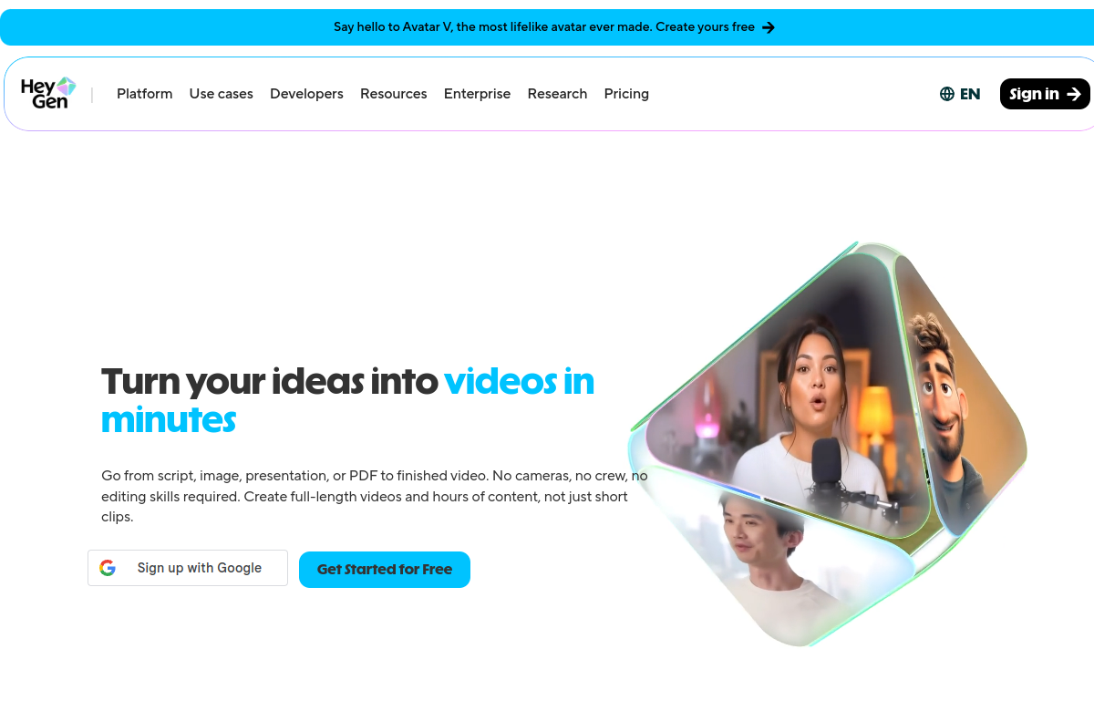 HeyGen — avatars pour la formation