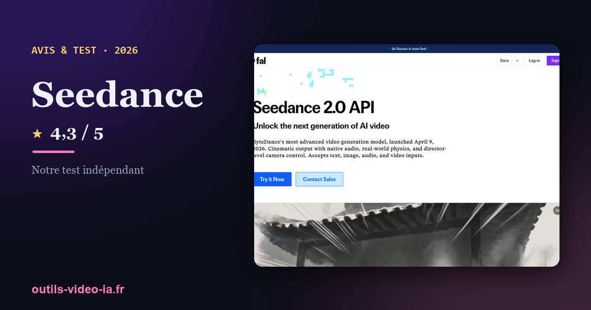 Seedance — aperçu du site officiel